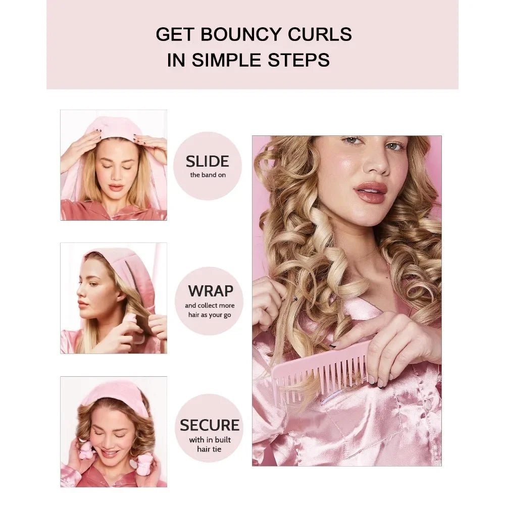 New Heatless Curling Rod Hair Accessories Hair Band Ribbon Silk Curling Iron Lazy Curls Sleeping Soft Curling Iron Styling Tool - My Store