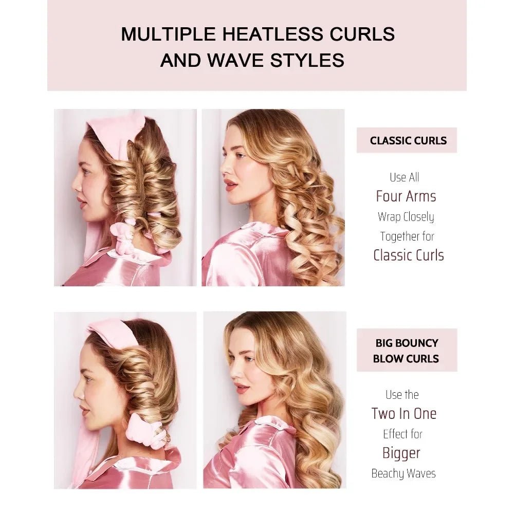 New Heatless Curling Rod Hair Accessories Hair Band Ribbon Silk Curling Iron Lazy Curls Sleeping Soft Curling Iron Styling Tool - My Store