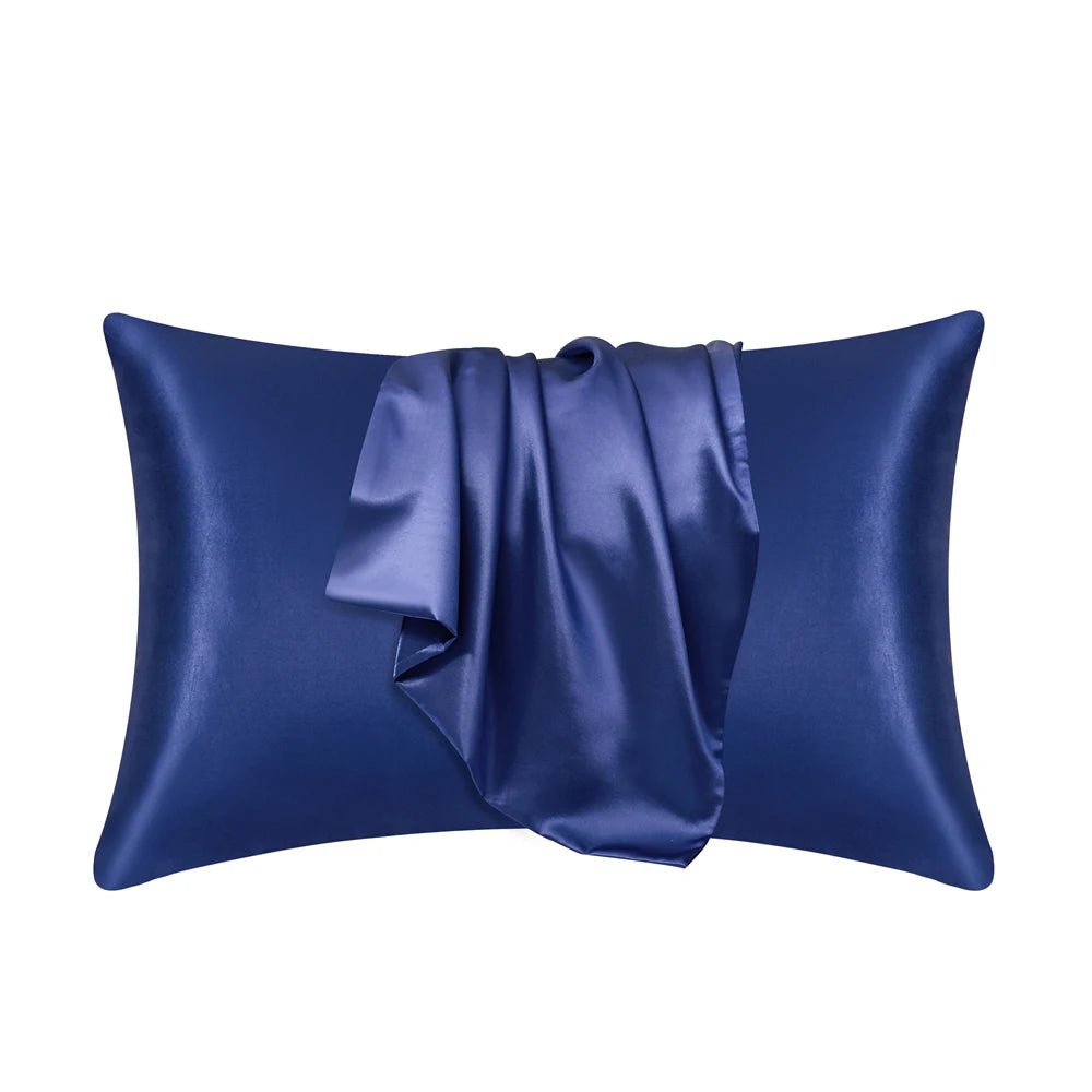 Nordic Silk Pillowcase White Black Grey Khaki Blue Pink Sliver Bed Pillow Covers Luxury Cases Home Bedding Decor - My Store