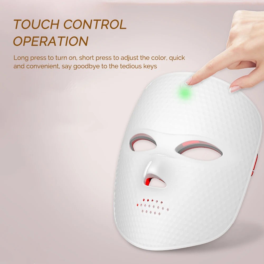 Wireless LED Mask 7 Color LED Face Mask Photon Skin Firming Anti Aging Rejuvenation Beauty Mask Machine - My Store