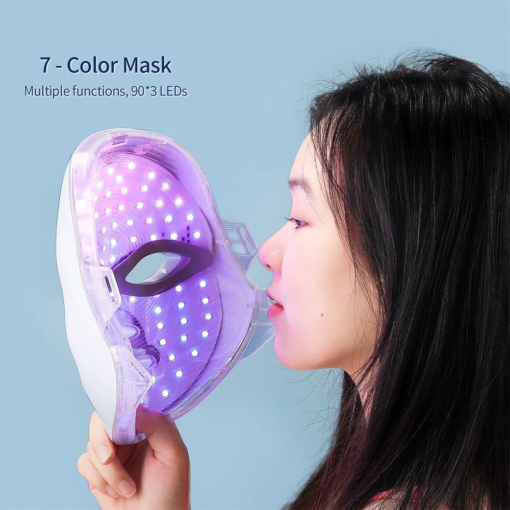 Wireless LED Mask 7 Color LED Face Mask Photon Skin Firming Anti Aging Rejuvenation Beauty Mask Machine - My Store